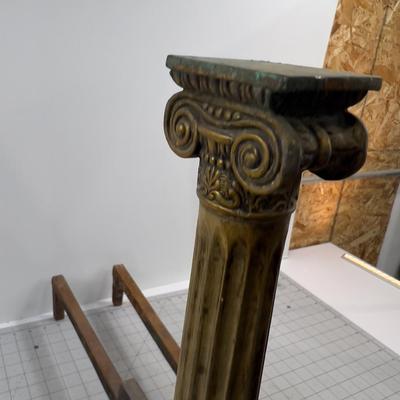 Solid Brass Greek Column ANDIRONS 