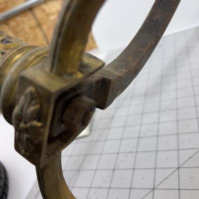 Solid Brass Greek Column ANDIRONS 