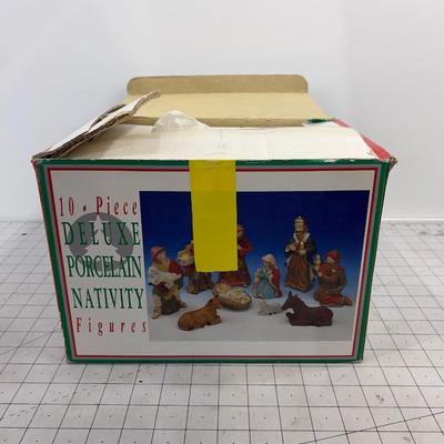 10 Piece Nativity Set Just Figurines. 