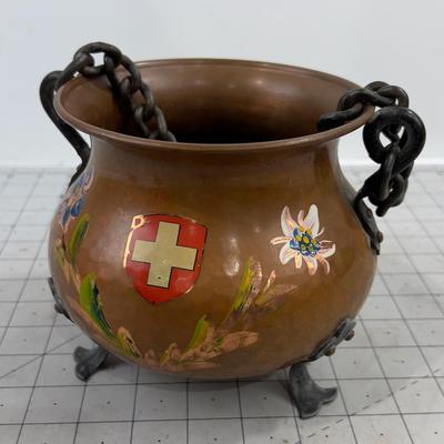 Copper Kettle Hand Decorated 