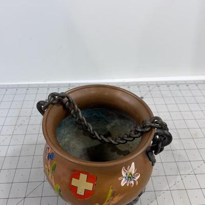 Copper Kettle Hand Decorated 