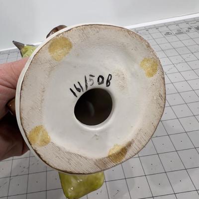 2 Green Bird Statues