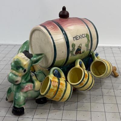 Darling Mexico DONKEY Cart with SHOT Cups 