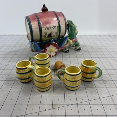 Darling Mexico DONKEY Cart with SHOT Cups 