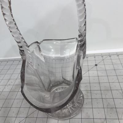Precious Early American Pressed Glass BRIDES Basket