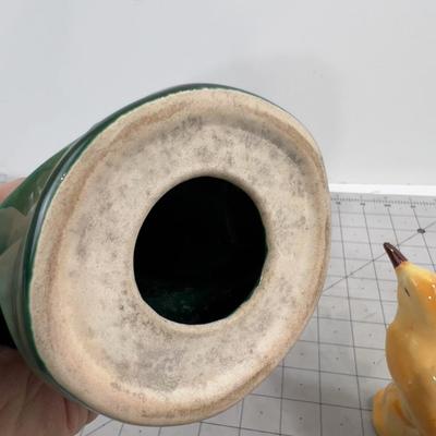 Lovely Green Bird Ceramic Statue and a Solo Bird