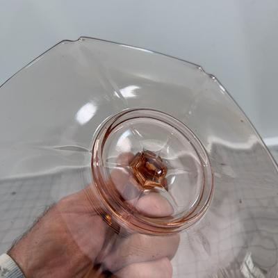 Lovely Pink Serving Plate with Handle and Small Side Plate