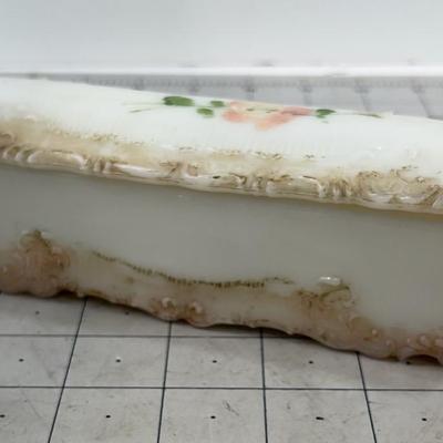 ANTIQUE Dresser Jar VICTORIAN Hand Painted with Lid 