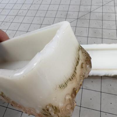 ANTIQUE Dresser Jar VICTORIAN Hand Painted with Lid 