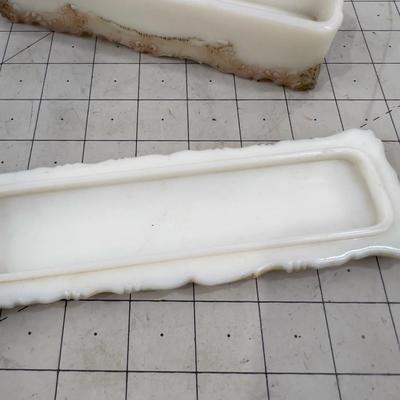 ANTIQUE Dresser Jar VICTORIAN Hand Painted with Lid 