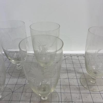 Monogramed "M"  Tumblers, Elegant (6) 