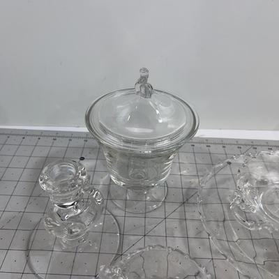 Elegant Clear FANCY Glass by FOSTORIA CENTURY Pressed Glass 