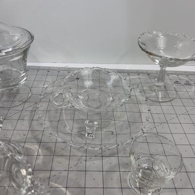 Elegant Clear FANCY Glass by FOSTORIA CENTURY Pressed Glass 
