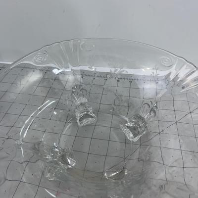 4 Pieces of Clear Etched Glass 