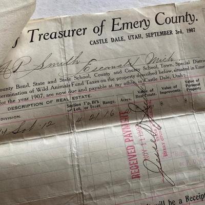 1907 WATER CONTRACTS GREEN RIVER CITY IRRIGATION CO UTAH 