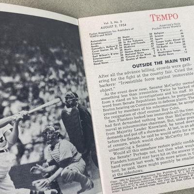 TEMPO NEWS WEEKLY POCKET MAGAZINE AUG 1954 2 issues TEMPO NEWS WEEKLY POCKET MAGAZINE AUG 1954 2 issues 