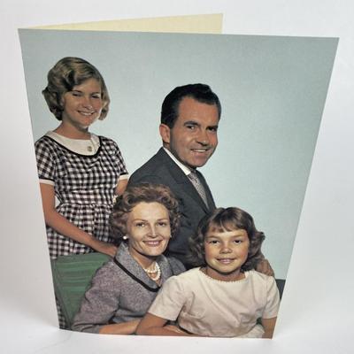 VICE PRESIDENT DICK NIXON & FAMILY FAREWELL CARD 1961 VICE PRESIDENT DICK NIXON & FAMILY FAREWELL CARD 1961 