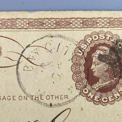 AUGUST HUTZEL PLUMBING ANN ARBOR MICHIGAN 1874 US POSTAL CARD