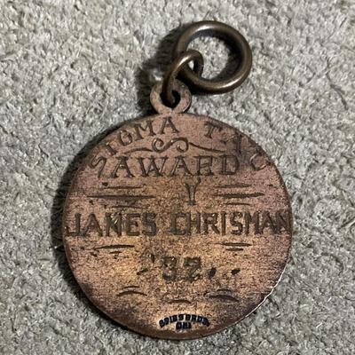 SIGMA TAU HONOR SOCIETY AWARD MEDAL 1932 SPIES BROS CHICAGO