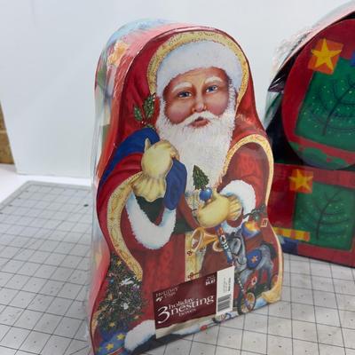 2 Sets of Holiday Nested Gift Boxes 