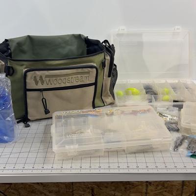 Tackle Box Soft Case with Multiple Trays and Jigs etc.