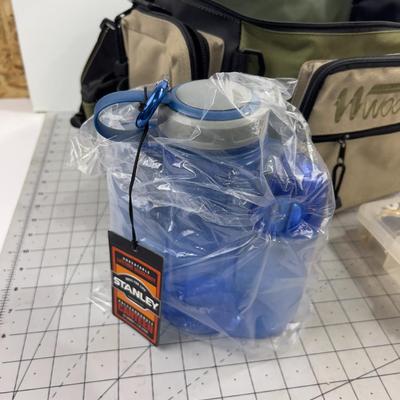 Tackle Box Soft Case with Multiple Trays and Jigs etc.