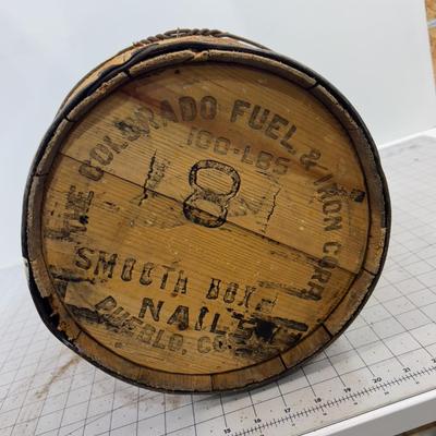 Vintage WOOD Nail Barrel WOW!!!!!