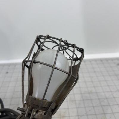 Old Vintage Cage Drop Light 