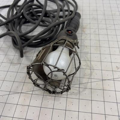 Old Vintage Cage Drop Light 