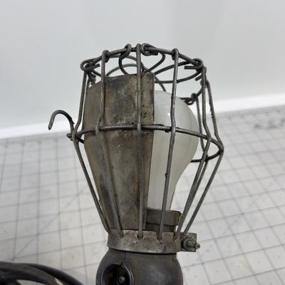Old Vintage Cage Drop Light 