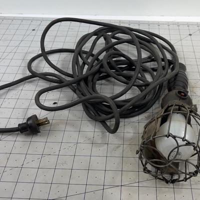 Old Vintage Cage Drop Light 