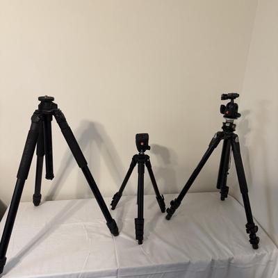 Two Manfrotto Tripods & One Induro Tripod (O-MG)