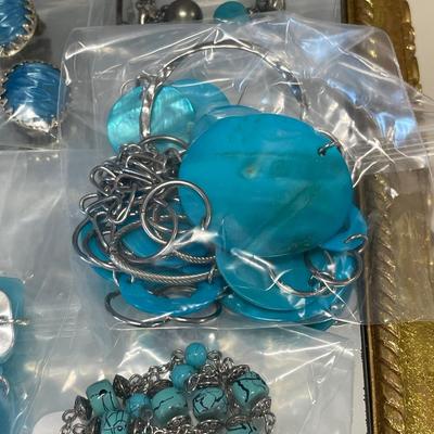 Teal blue jewelry