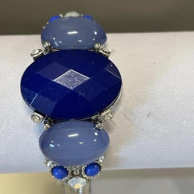 Dark blue necklaces, earrings and bracelet