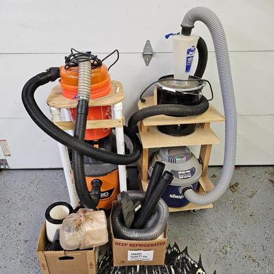 Pair of Homemade Dust Collectors, Filters, Hoses & Accessories (DG-JS)