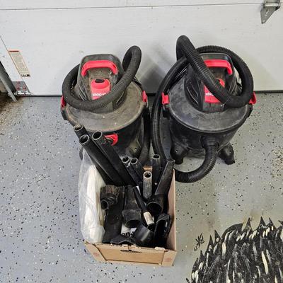 Two Shop-Vac 6 Gallon Vacuums & Accessories (DG-JS)