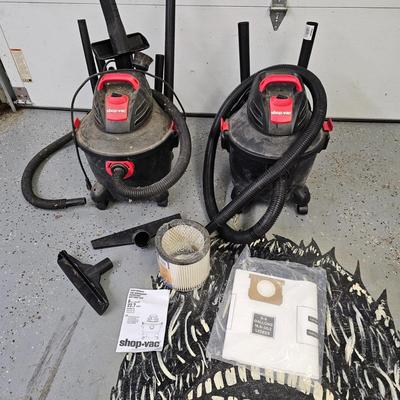 Two Shop-Vac 6 Gallon Vacuums & Accessories (DG-JS)
