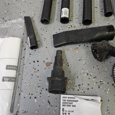 Two Shop-Vac 6 Gallon Vacuums & Accessories (DG-JS)