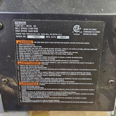 Porter Cable Portable Belt/Disc Sander Combo (DG-JS)