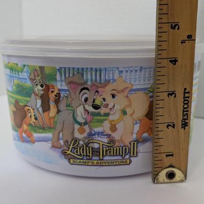 Disney Lady and the Tramp II Scamp’s Adventure Kellogg’s 2000 Cereal Bowl with Lid