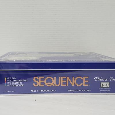 1995 Sequence Deluxe Tin Board Game Sealed Edition With Cushioned Playing Mat