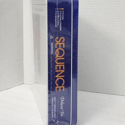 1995 Sequence Deluxe Tin Board Game Sealed Edition With Cushioned Playing Mat