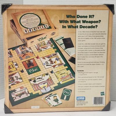 2002 Clue Retro Series Wooden Box Edition Sealed Parker Brothers Board Game