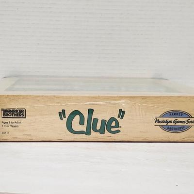 2002 Clue Retro Series Wooden Box Edition Sealed Parker Brothers Board Game