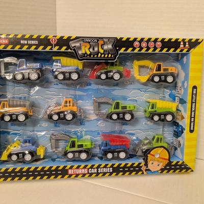 Cartoon Truck Construction Vehicle Toy Set of 10 Returns Car Series Sealed