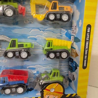 Cartoon Truck Construction Vehicle Toy Set of 10 Returns Car Series Sealed