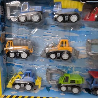 Cartoon Truck Construction Vehicle Toy Set of 10 Returns Car Series Sealed