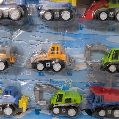 Cartoon Truck Construction Vehicle Toy Set of 10 Returns Car Series Sealed