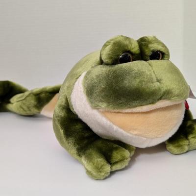 Trudi Plush Frog Stuffed Animal Soft Green Collectible Italy Toy with Tag