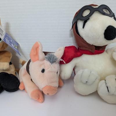 Plush Toy Lot Babe Pig Serta Sheep Snoopy Aviator Shrek Puss in Boots Cat Teddy Bear